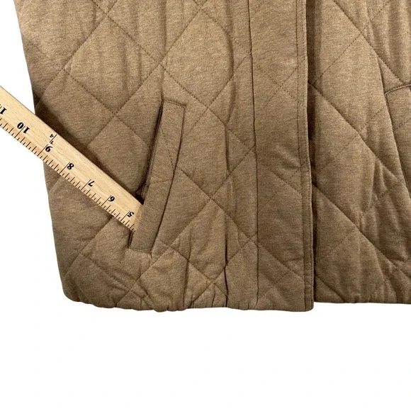 Carve Designs Women's Vest‎ Brown 100% Organic Cotton Quilted Pockets Size XL